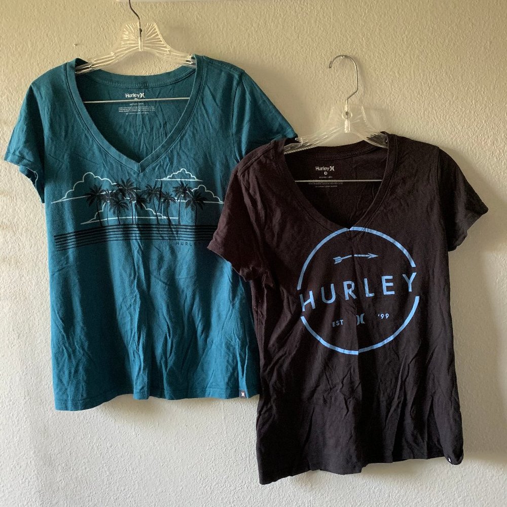 Hurley Women's V-Neck T-Shirt Bundle
